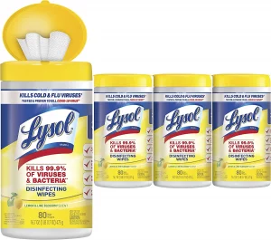 Lysol Virus Killing Wipes Cleaning Products, 4-Pack