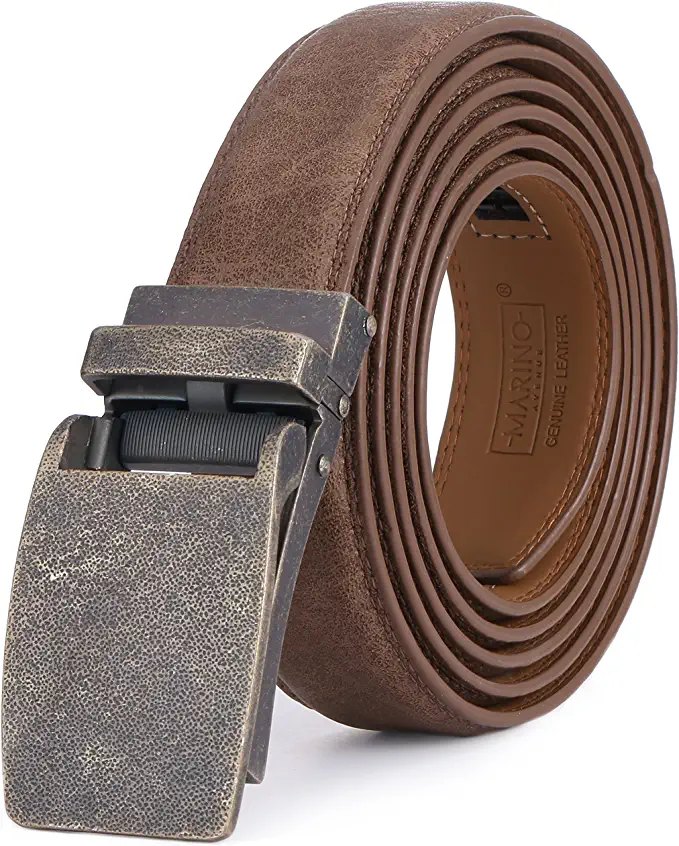Marino Avenue Reinforced Stitching Leather Ratchet Belt