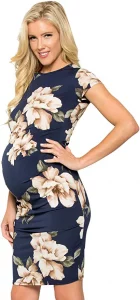 My Bump Short Sleeve Bodycon Maternity Dress