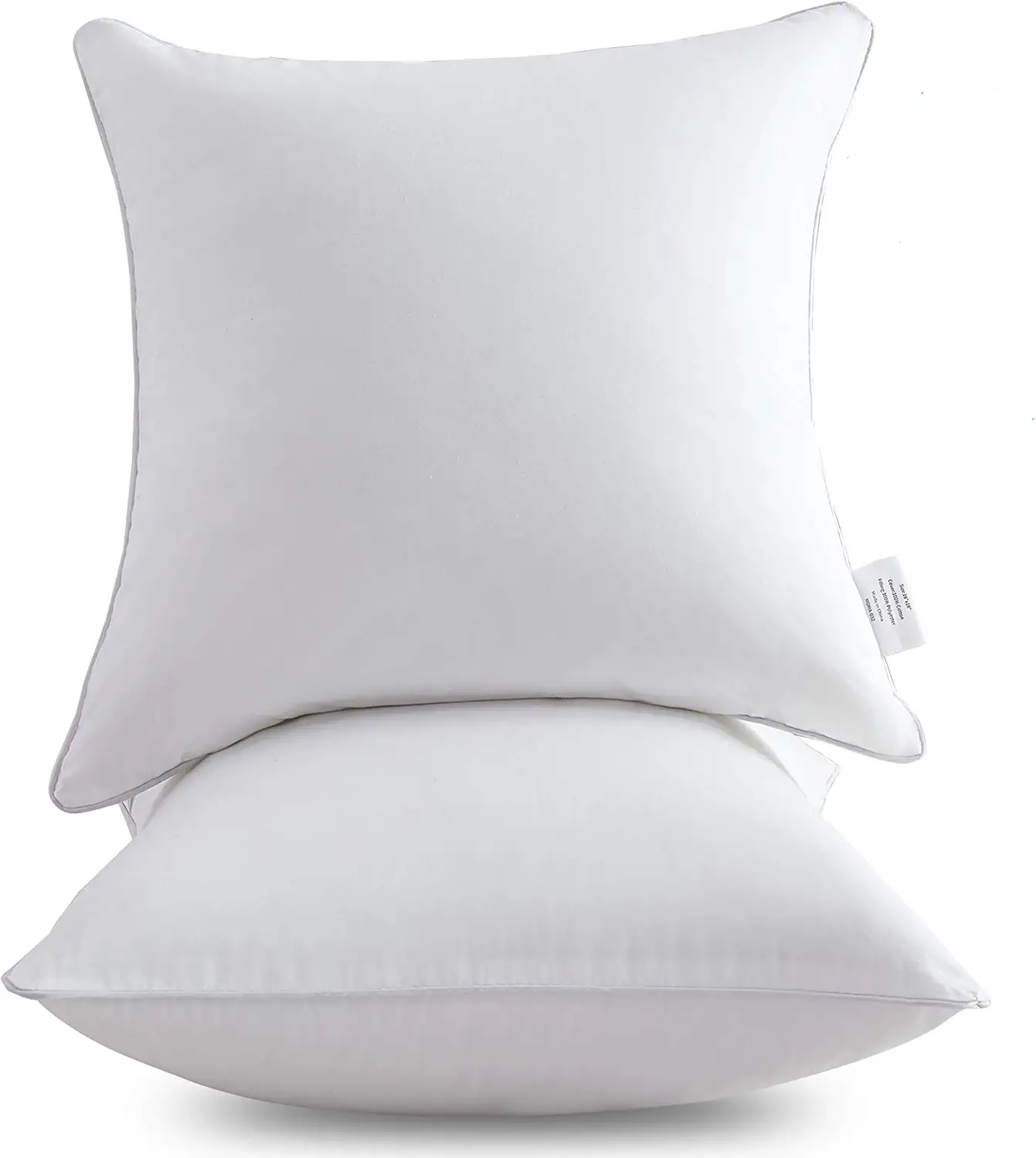 Oubonun Zipper Skin-Friendly Throw Pillow Inserts, 2-Pack