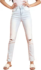 Resfeber Skinny Stretch Ripped Jeans For Women
