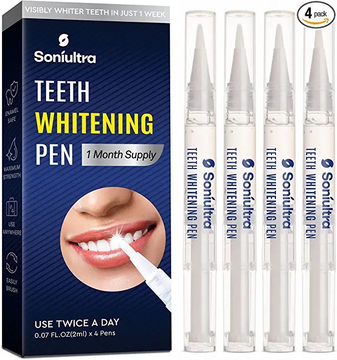 Soniultra Twice Daily Teeth Whitening Pen, 4 Pack