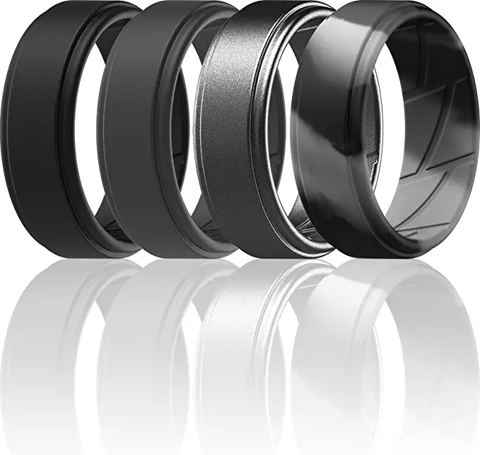 ThunderFit Breathable Silicone Wedding Rings For Men