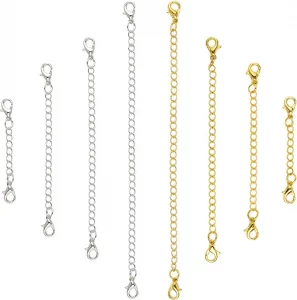 Tiparts Lobster Clasp Necklace Extender, 8 Pieces