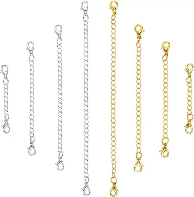 Tiparts Lobster Clasp Necklace Extender, 8 Pieces