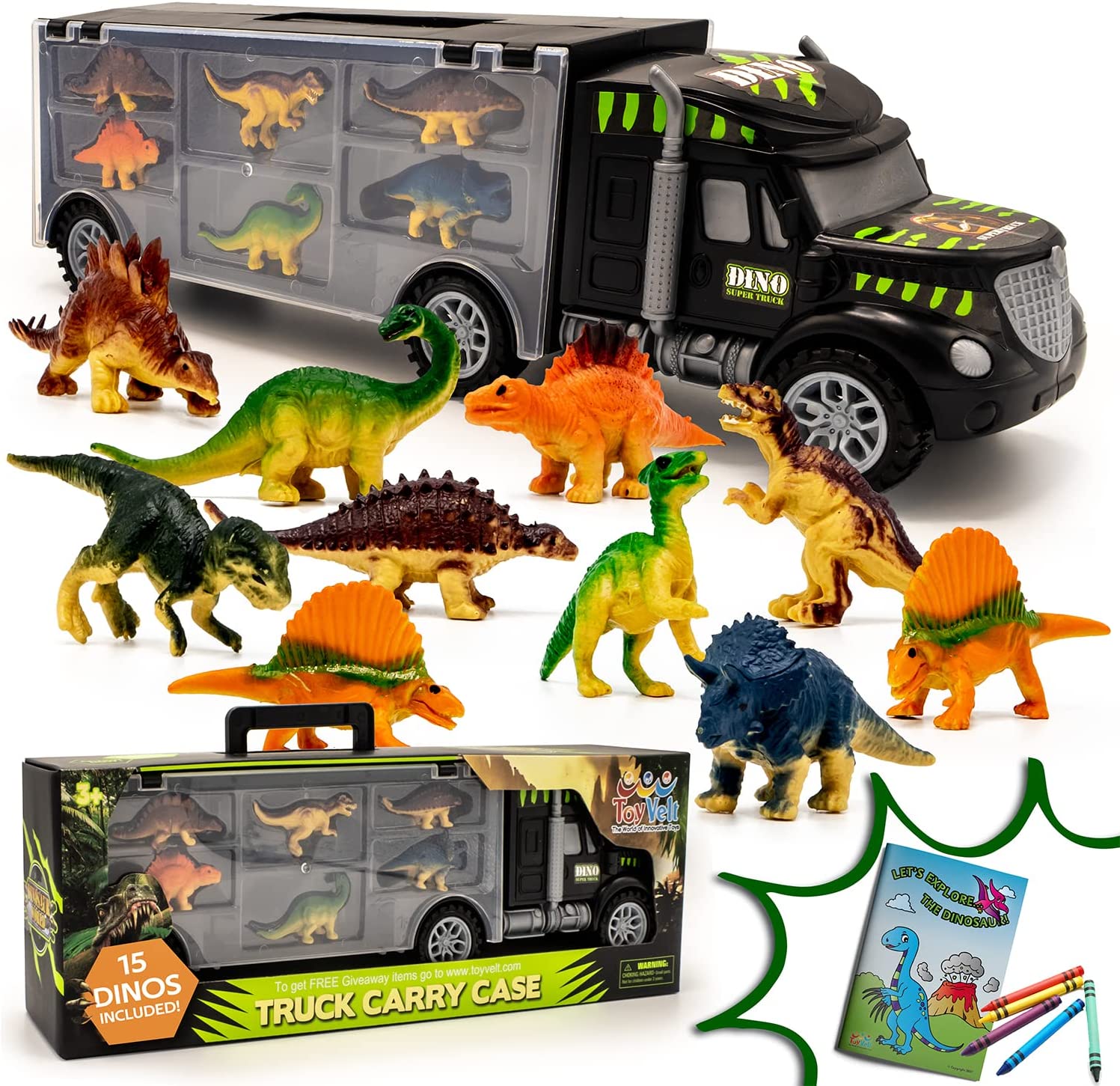 Toyvelt Children’s Transportation Truck & Dinosaur Toys