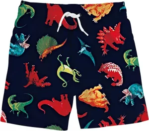 uideazone Drawstrong Pocketed Little Boy Swim Trunks