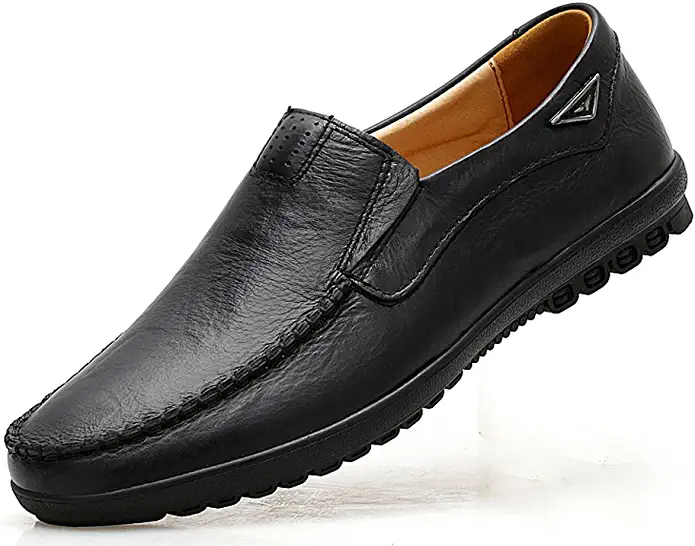 VanciLin Leather Non-Slip Men’s Casual Loafers