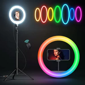 Weilisi 10 Inch Multicolor Ring Light iPhone Tripods