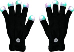 XISFORX Unisex Light-Up Fingertips LED Gloves