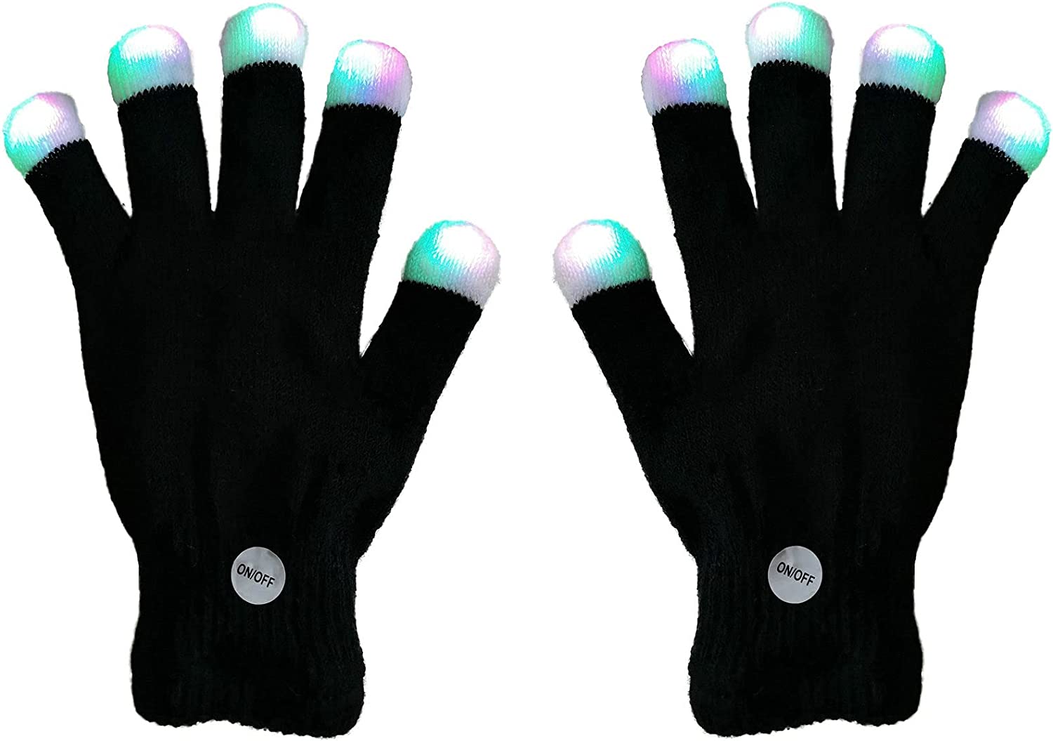 XISFORX Unisex Light-Up Fingertips LED Gloves