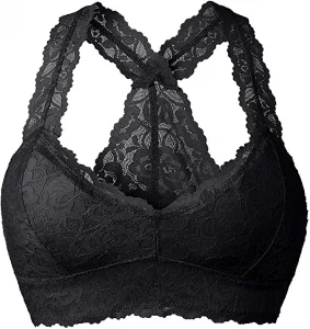 YIANNA Floral Racerback Padded Lace Bralettes