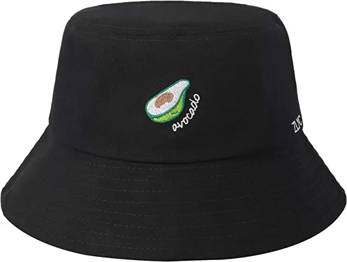 ZLYC Embroidered Foldable Bucket Hat For Women