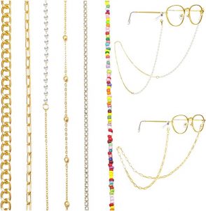 17 MILE Assorted Styles Glasses Chain For Women, 6-Piece