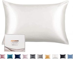 Adubor Breathable Skin-Friendly Silk Pillowcase