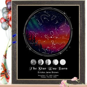 Bigicraft Decorative Star Map Poster Customized Gift