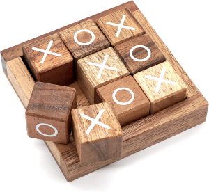 BSIRI Wooden Tic Tac Toe Board Game For Kids 7 & Up