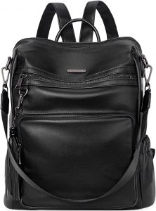 CLUCI Laptop Pocket Faux Leather Backpack