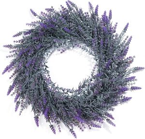 DDHS Built-In Hook Lavender Outdoor Wreath