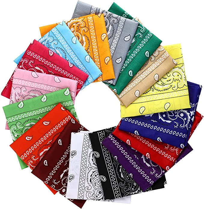 E-accexpert Daily Polyester Bandanas, 16-Pack
