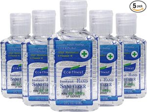 EcoFinest Travel Hand Sanitizer Gel, 5 Pack