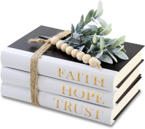 Exood Twine Wrapped Blank Pages Decor Books, 3-Piece