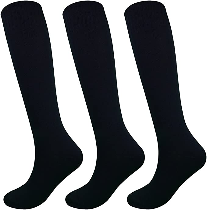 Fitliva Machine Washable Athletic Knee High Socks For Men, 12-Pack