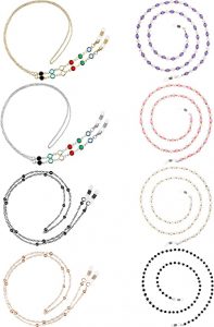Frienda Silicone Loop Glasses Chain For Women, 8-Piece
