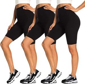 GAYHAY Tummy Control High-Waisted Biker Shorts, 3 Pack
