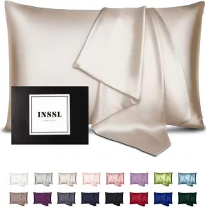 INSSL Hidden Zipper Hypoallergenic Silk Pillowcase