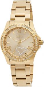 Invicta Crystal Heart Accent Women’s Gold-Tone Watch