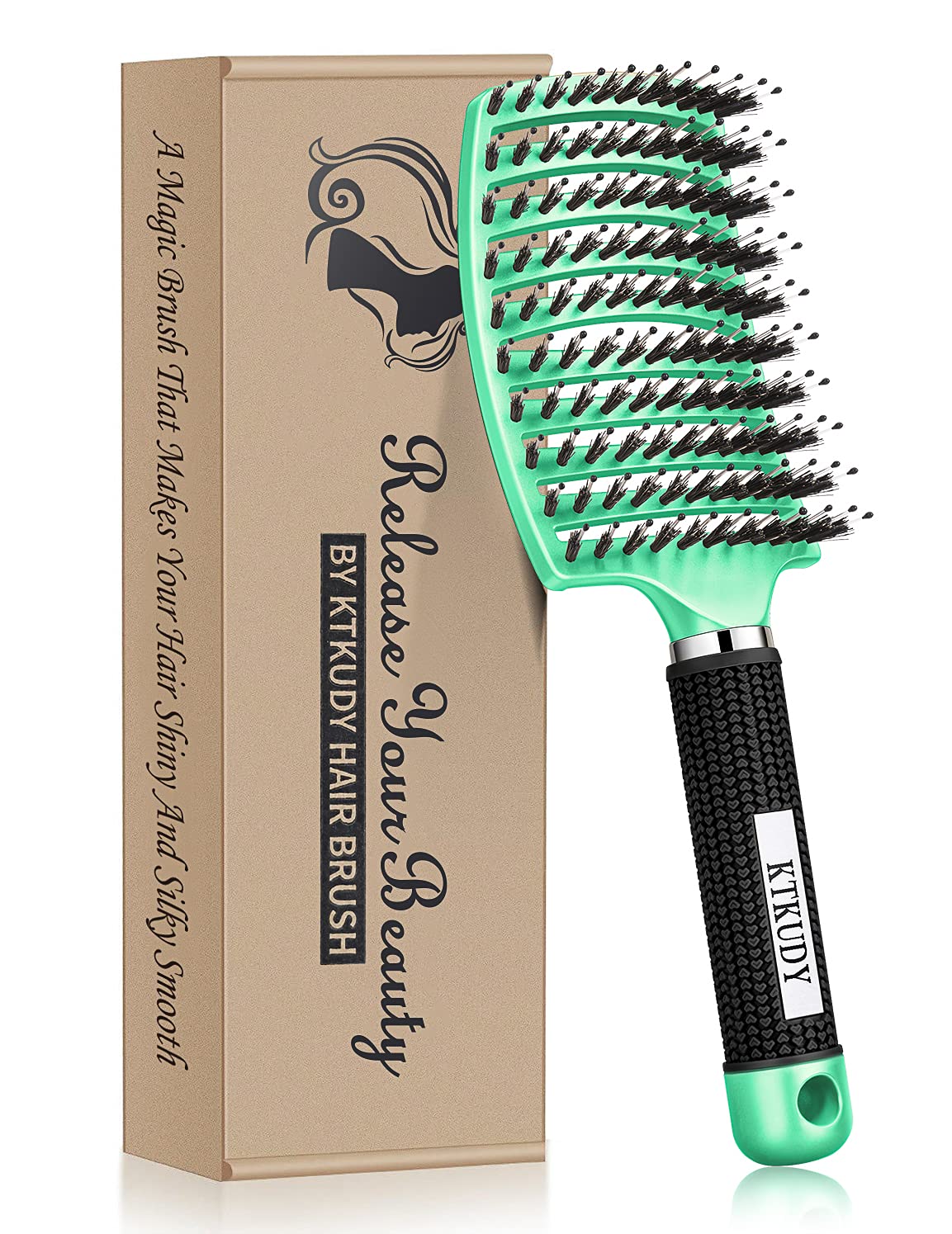 KTKUDY Anti-Frizz All-Hair Detangling Flex Brush