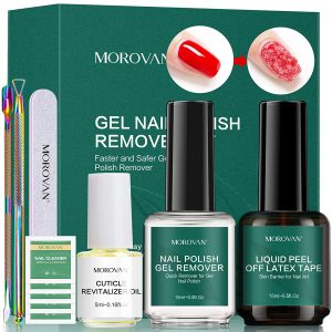 Morovan Cuticle Revitalizer & Gel Nail Polish Remover Kit