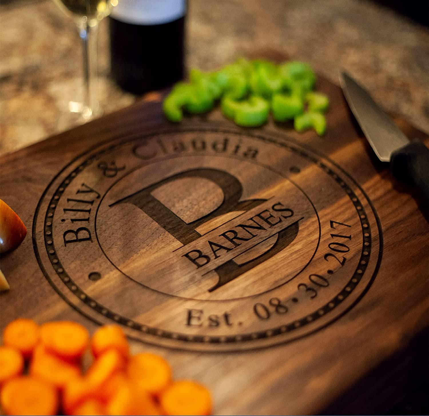 NakedWoodWorks Serving Customized Cutting Board Gift