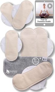 Natissy Light Organic Cotton Reusable Menstral Pads, 6 Piece