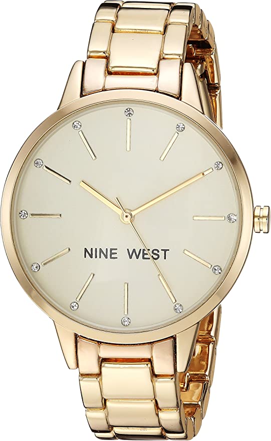 Nine West Domed Lens Women’s Gold-Tone Watch