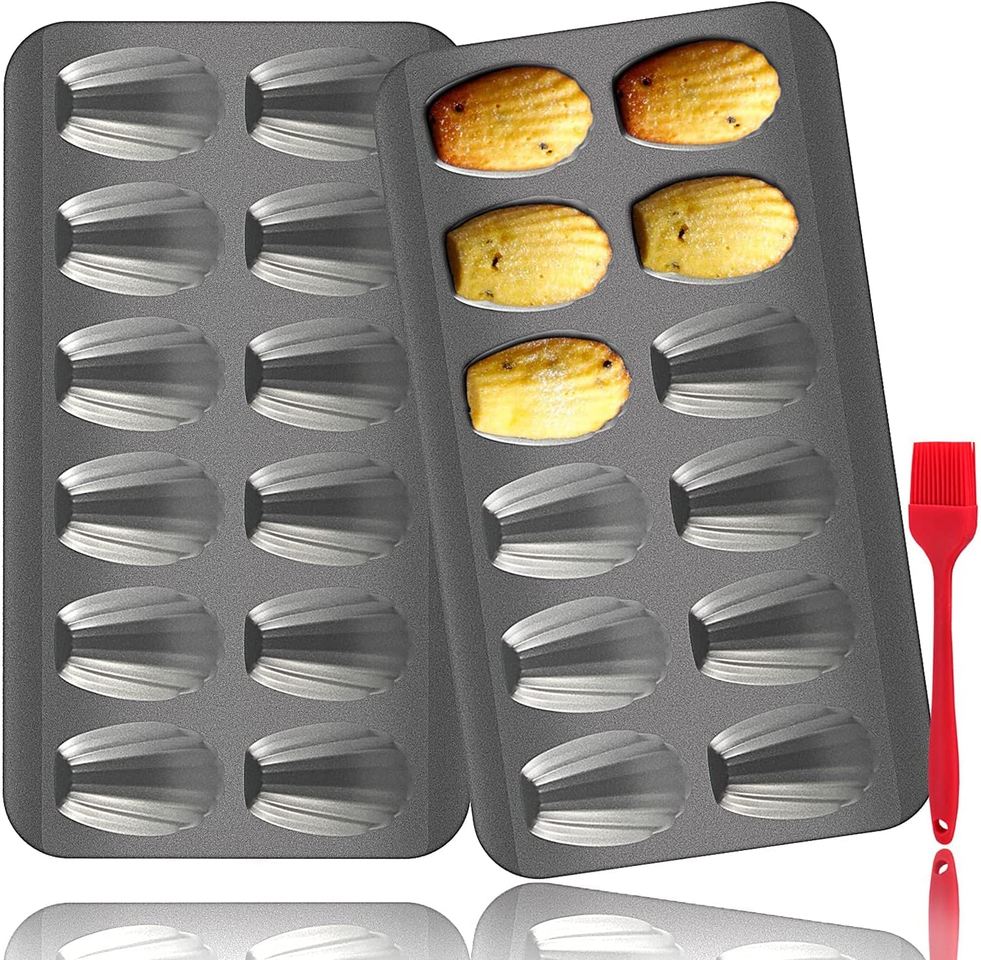 OAMCEG Commercial Food Grade Madeleine Pan, 12-Cup