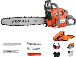 PROYAMA Lightweight Top Mounted Gas Chainsaw, 20-Inch