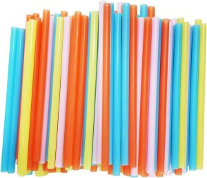 SIP n’ JOY Reusable Fluorescent Smoothie Straws, 100-Piece