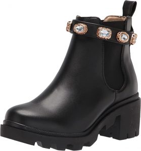 Steve Madden Elastic Gore Amulet Chunky Ankle Boots