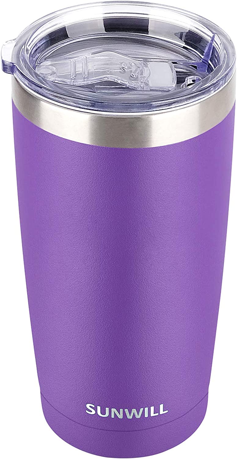 SUNWILL Sliding Lid BPA-Free Insulated Cup, 20-Ounce