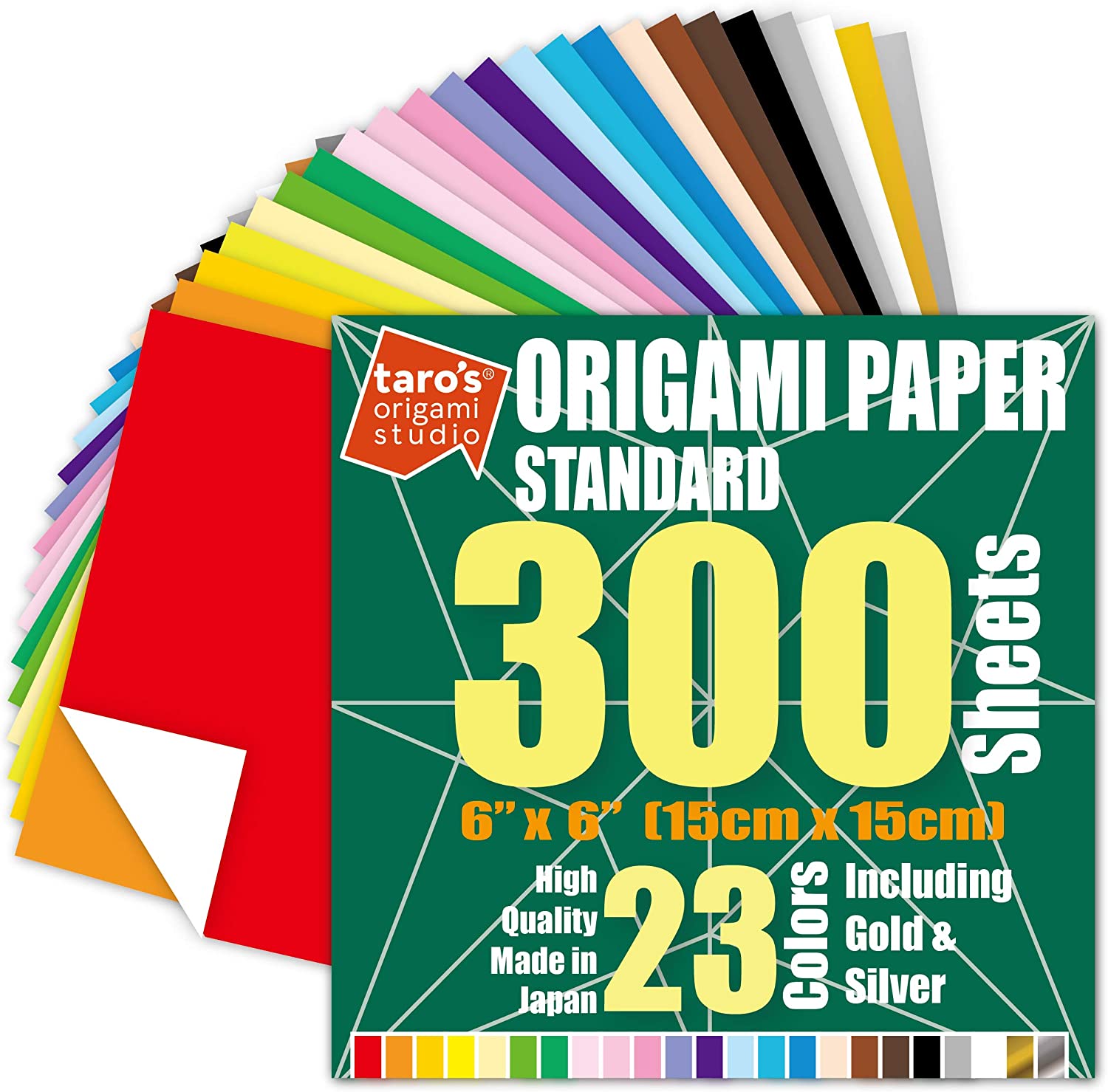 Taro’s Origami Studio Non-Toxic Crafting Origami Paper, 300-Sheets