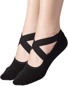 Toes&Feet Elastic Straps Barre Socks, 2-Pair