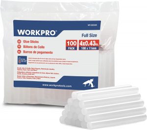 WORKPRO Eco-Friendly Non-Toxic Hot Glue Gun Stick, 100-Count