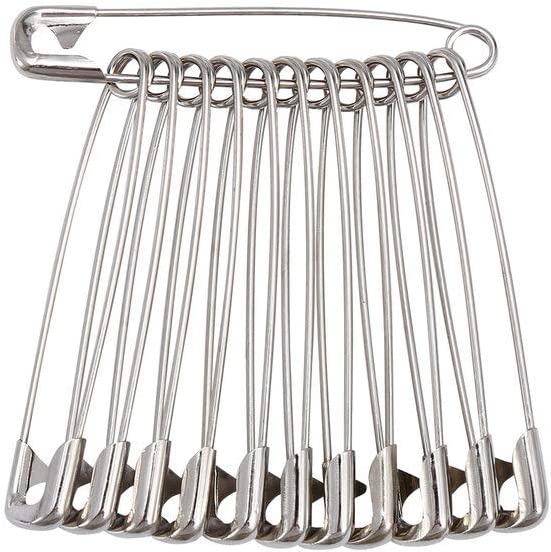 YiwerDer Stainless Steel Classic Safety Pins, 60-Pack