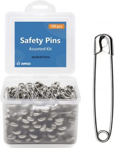 ZIPCCI Rust Resistant Sharp Safety Pins, 100-Pack
