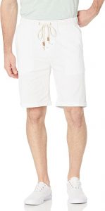 Amazon Essentials Linen & Cotton Men’s White Shorts