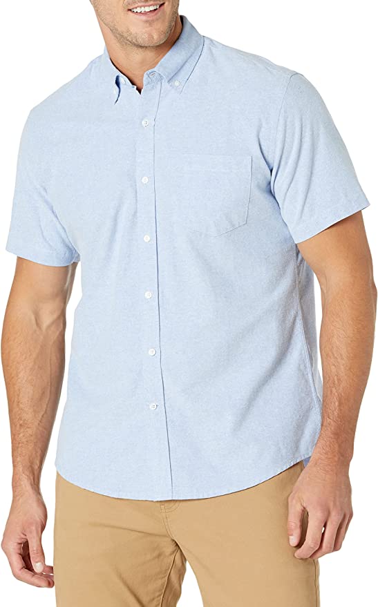 Amazon Essentials Regular Fit Short-Sleeve Collared Button-Down Shirt