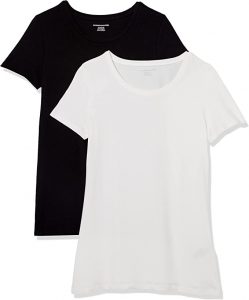 Amazon Essentials Short Sleeve Women’s Crewneck Shirts, 2-Pack