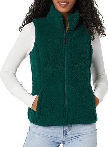 Amazon Essentials Women’s Polar Fleece Lined Sherpa Zippered Vest